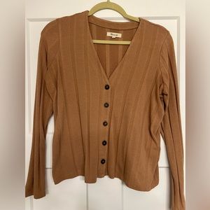 Madewell long sleeve tan cardigan top